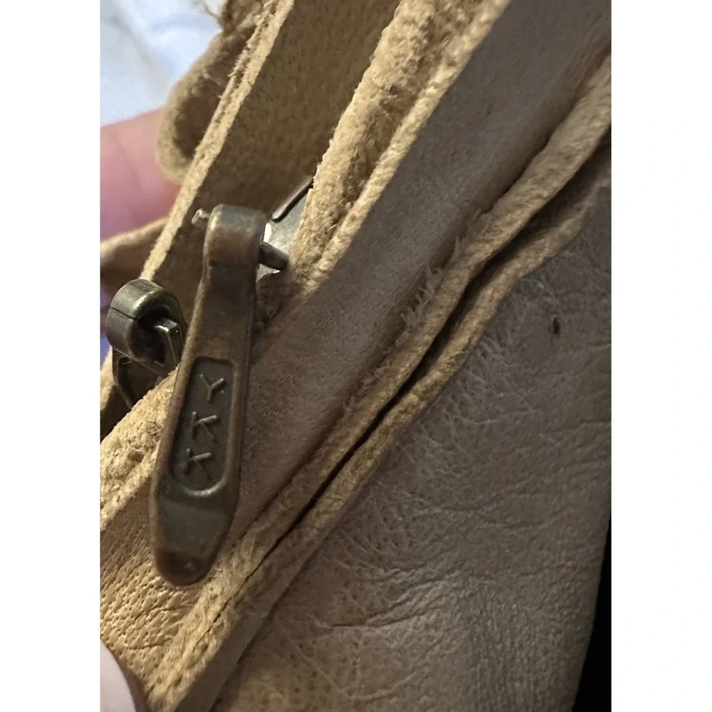 Authentic Sash Bag Leather‎ Fringe Crossbody Tan 10-Pocket Ergonomic India READ